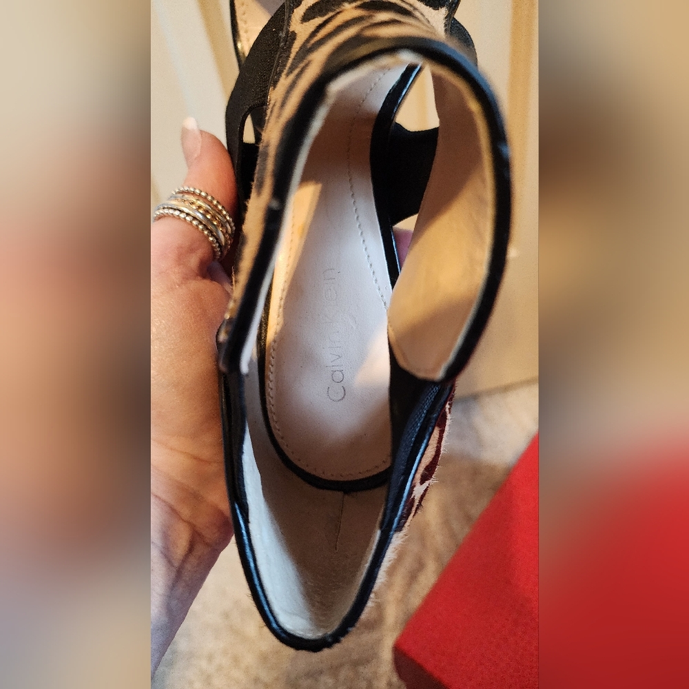 HOT!  Calvin Klein 6.5" Sexxy heels!!  Peep toes & open sides. - Picture 12 of 12